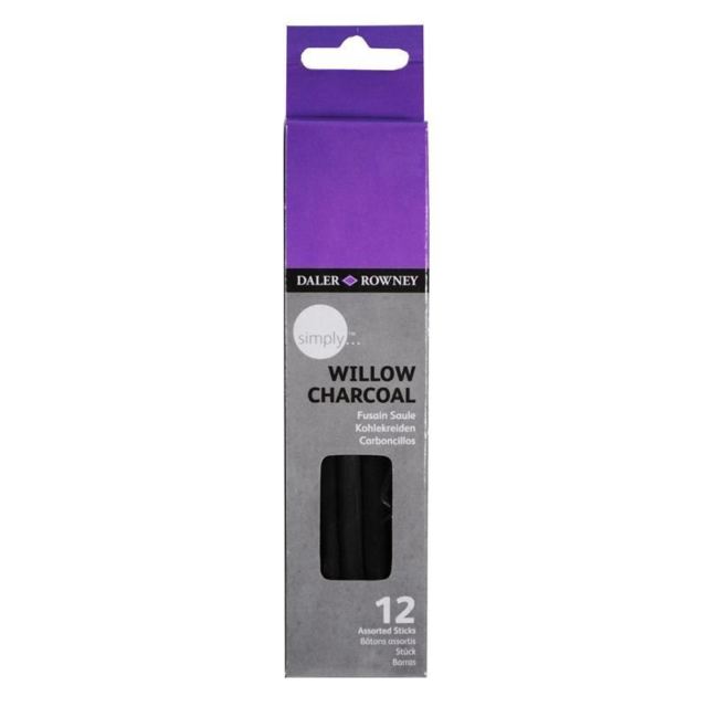 Daler Rowney Simply Willow Charcoal Stick Box - Al Masam Stationery LLC Main image