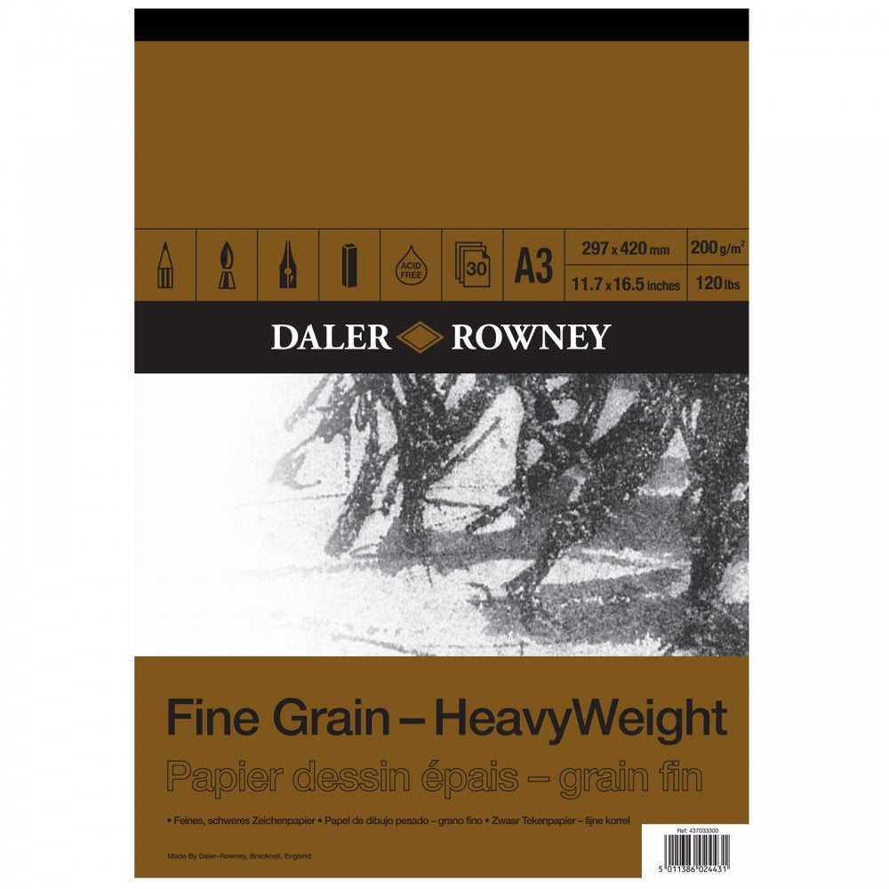 Daler Rowney Sketching Fine Grain Heavyweight Pad A3 - Al Masam Stationery LLC Main image