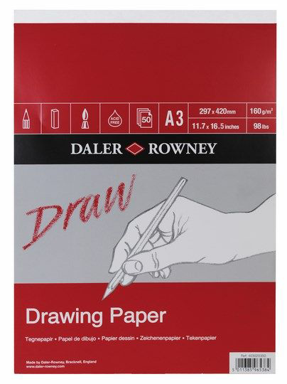 Daler Rowney Sketching Medium Grain Drawing Pad A3 - Al Masam Stationery LLC Main image
