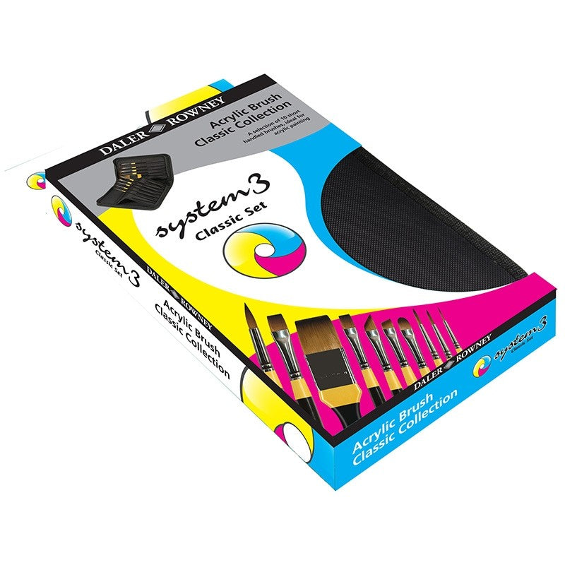 Brush System 3 Classic Zip Case 10brsh Short Handle - Al Masam Stationery LLC Main image