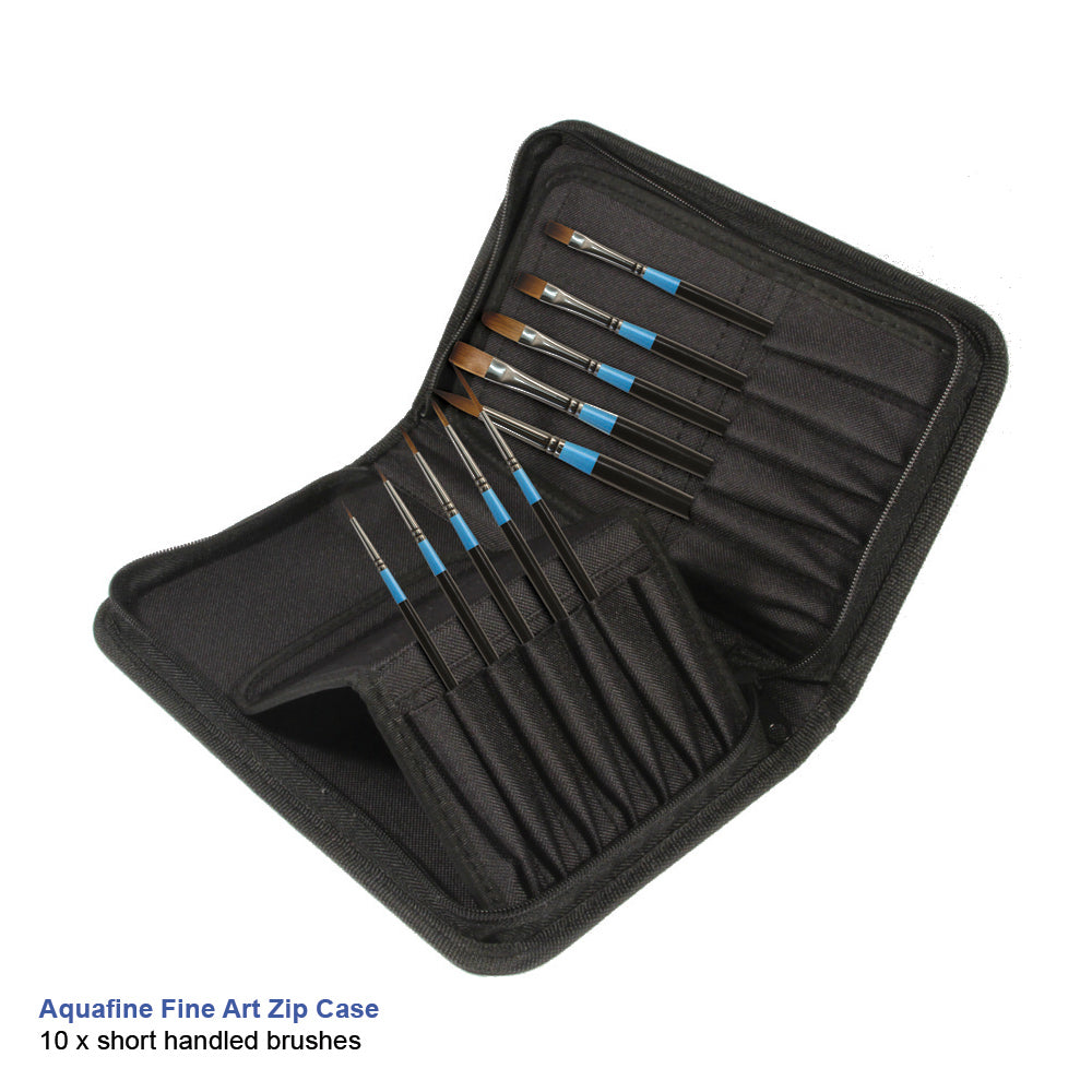 Brush Aquafine Art Zip Case 10 Brush Sort Handle - Al Masam Stationery LLC