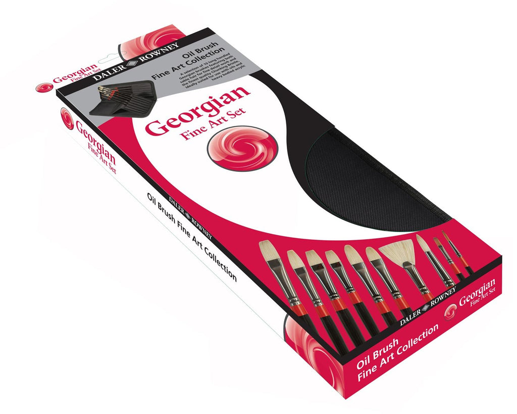 Brush Georgian Fine Art Zip Case 10 Brush Long Handle - Al Masam Stationery LLC