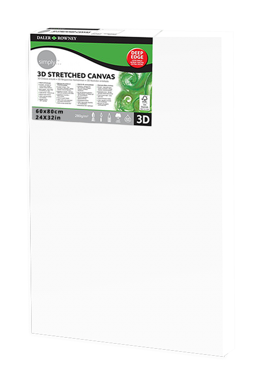 Daler Rowney 3D Stretched Canvas 60*80cm/24*32" - Al Masam Stationery LLC Main image