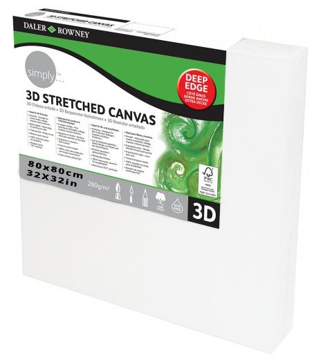 Daler Rowney 3D Stretched Canvas 80*80cm/32*32" - Al Masam Stationery LLC