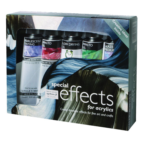 Daler Rowney Acrylic Mediums - Special Effects Set (5x75ml) - Al Masam Stationery LLC Main image