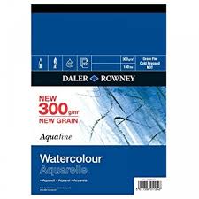 Daler Rowney Aquafine Watercolour Paper Pad Not Surface 20 x 16 Inch - Al Masam Stationery LLC Main image
