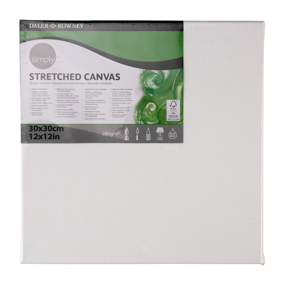 Daler Rowney Canvas Panel 30*30cm/12*12" - Al Masam Stationery LLC Main image