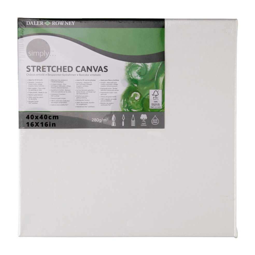 Daler Rowney Canvas Panel 40*40cm/16*16" - Al Masam Stationery LLC Main image