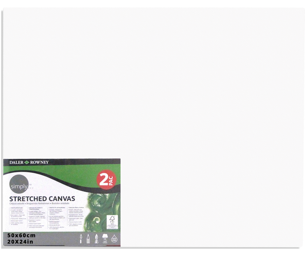 Daler Rowney Canvas Panel 50*60cm/20*24" - Al Masam Stationery LLC Main image