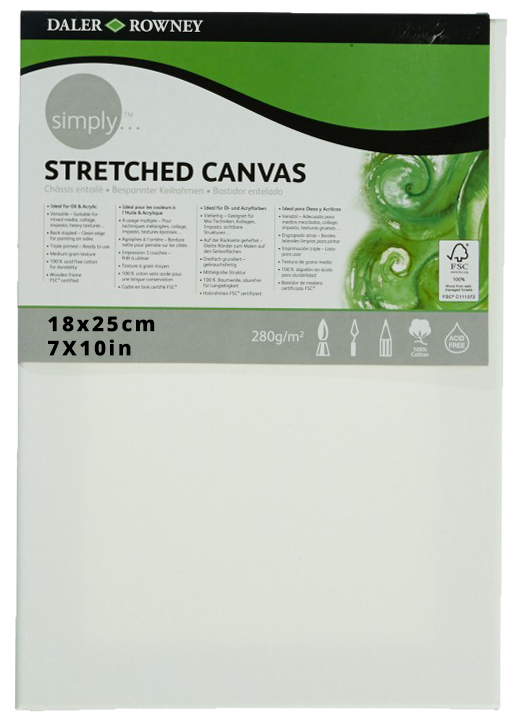 Daler Rowney Canvas Panel Imperial Size 18*25cm/7*10" - Al Masam Stationery LLC
