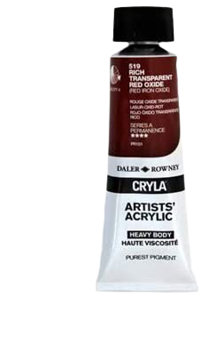 Daler-Rowney Cryla 75ml - Rich Transparent Red Oxide - Al Masam Stationery LLC Main image