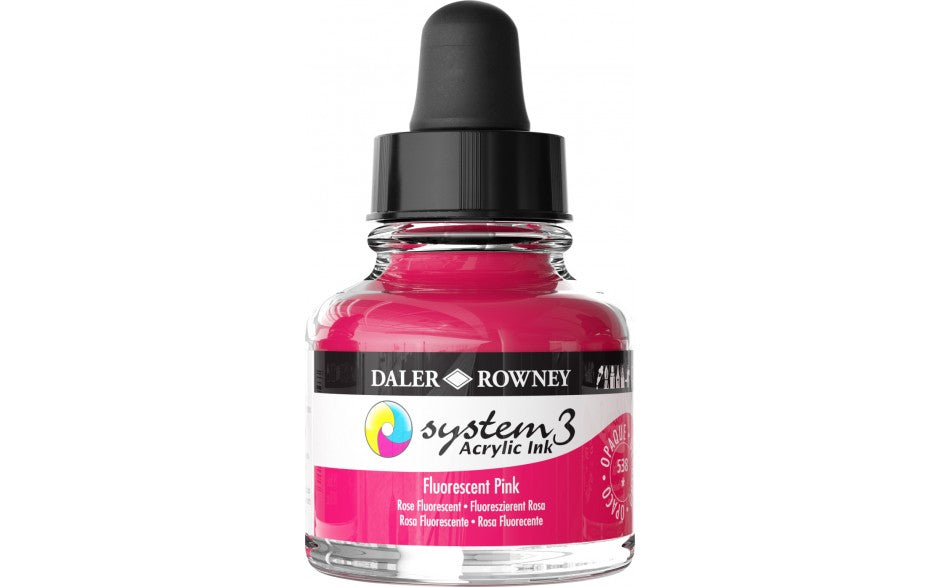 Daler-Rowney FW Ink 29.5ml Fluorescent PINK - Al Masam Stationery LLC Main image