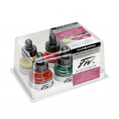DALER ROWNEY FW INK PRIMARY COLOURS - Al Masam Stationery LLC Main image