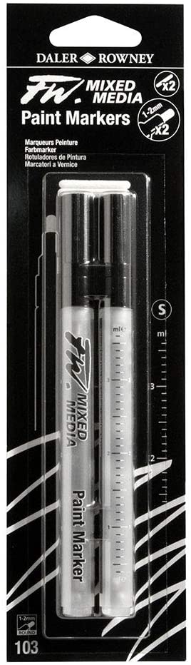 Daler Rowney FW Mixed Media Refillable Paint Markers - Al Masam Stationery LLC Main image