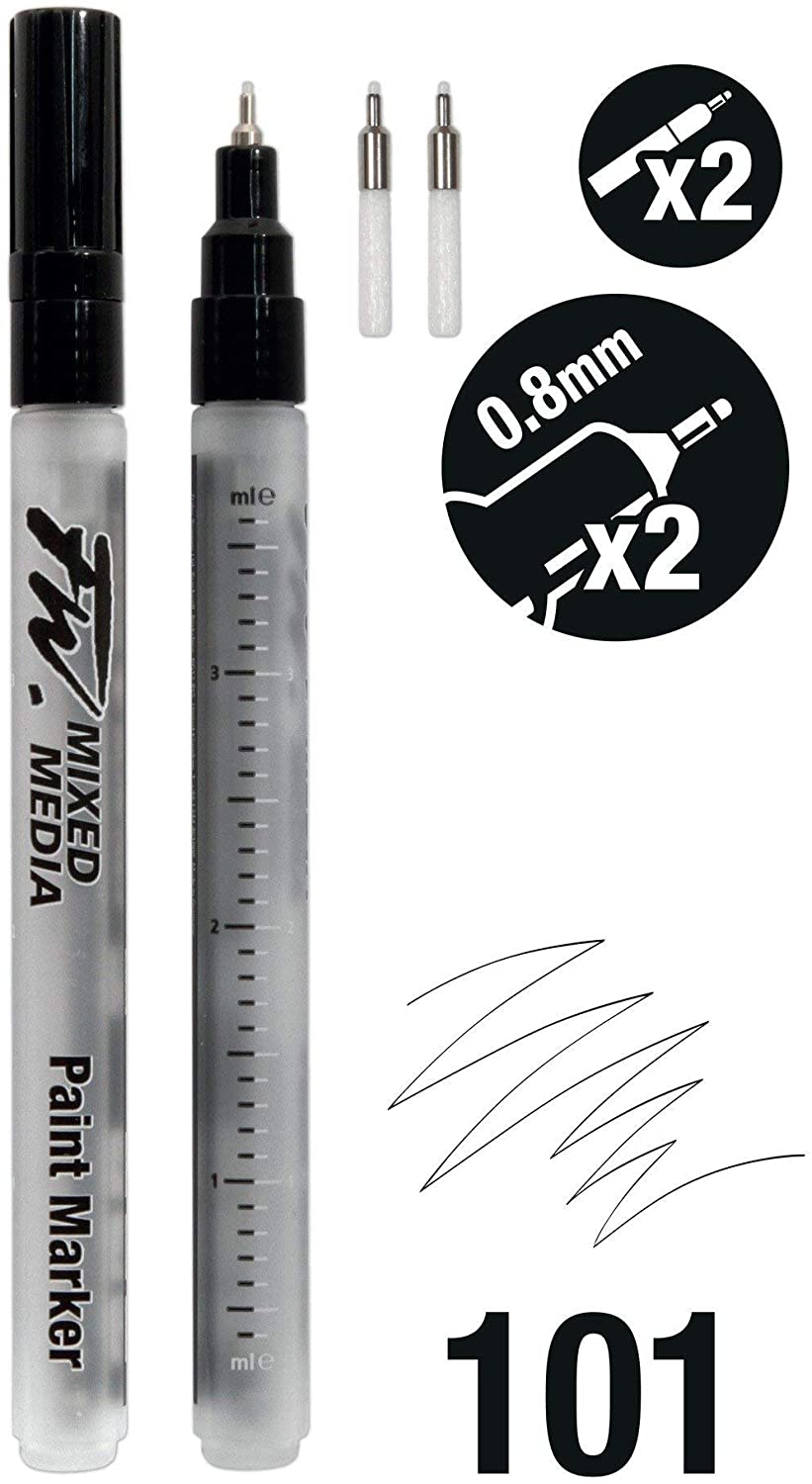 Daler Rowney FW Mixed Media Refillable Paint Markers - Al Masam Stationery LLC Main image