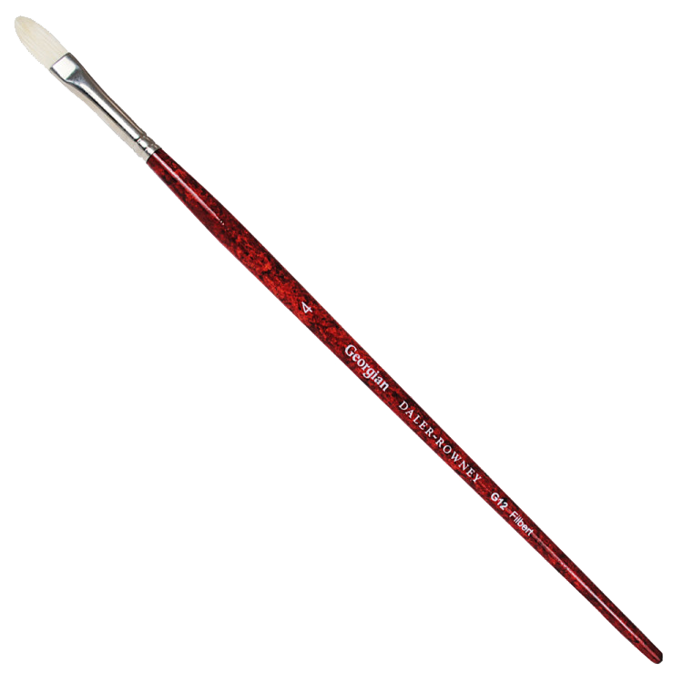 Daler Rowney Georgian Oil Brushes Series G12 Filbert No. 4 - Al Masam Stationery LLC Main image