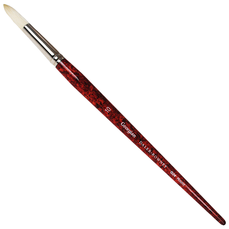 Daler Rowney Georgian Oil Brushes Series G24 Round No. 10 - Al Masam Stationery LLC Main image