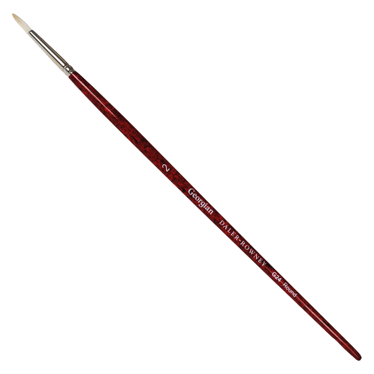 Daler Rowney Georgian Oil Brushes Series G24 Round No. 2 - Al Masam Stationery LLC Main image