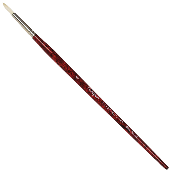 Daler Rowney Georgian Oil Brushes Series G24 Round No. 4 - Al Masam Stationery LLC Main image
