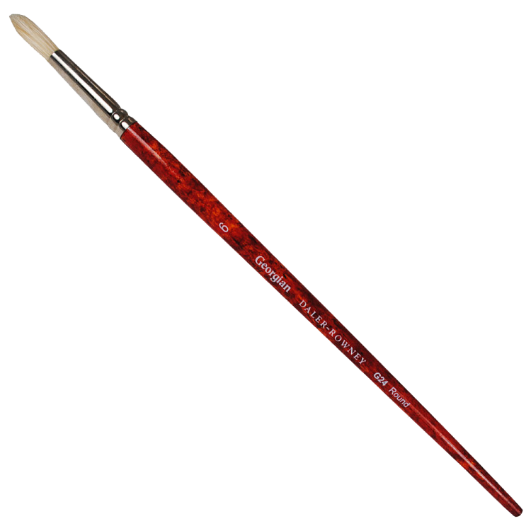 Daler Rowney Georgian Oil Brushes Series G24 Round No. 6 - Al Masam Stationery LLC Main image