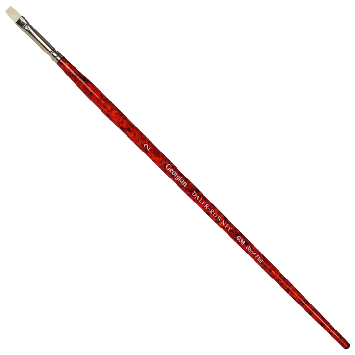 Daler Rowney Georgian Oil Brushes Series G36 Short Flat No. 1 - Al Masam Stationery LLC Main image