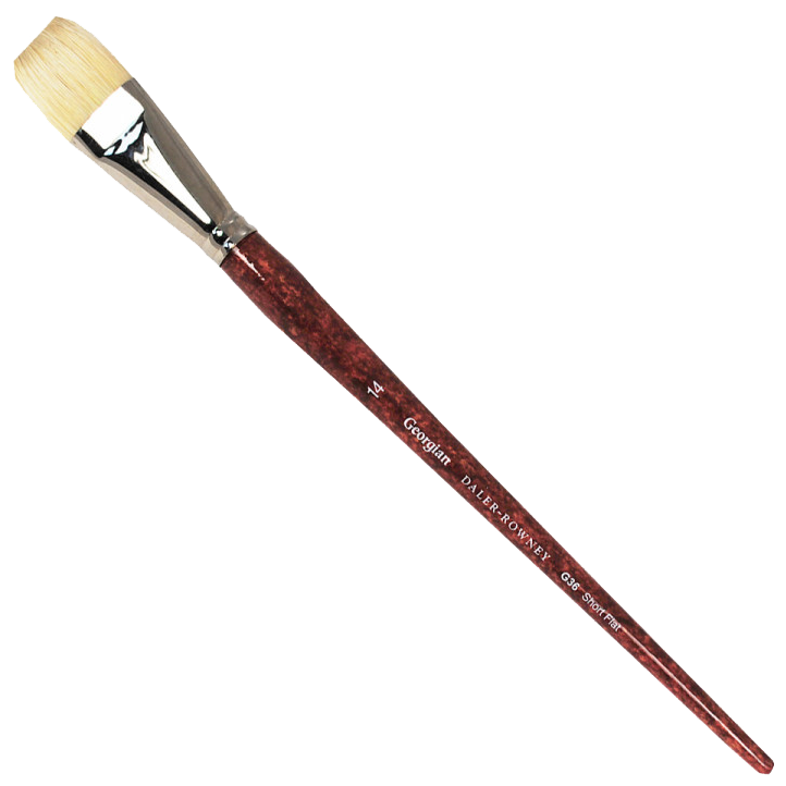 Daler Rowney Georgian Oil Brushes Series G36 Short Flat No. 14 - Al Masam Stationery LLC Main image