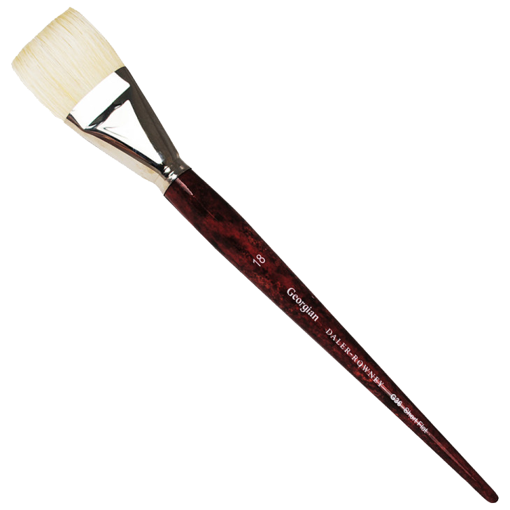 Daler Rowney Georgian Oil Brushes Series G36 Short Flat No. 18 - Al Masam Stationery LLC Main image