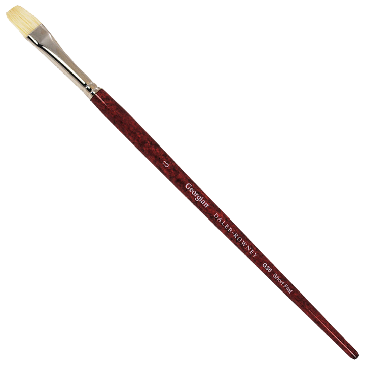 Daler Rowney Georgian Oil Brushes Series G36 Short Flat No. 8 - Al Masam Stationery LLC Main image