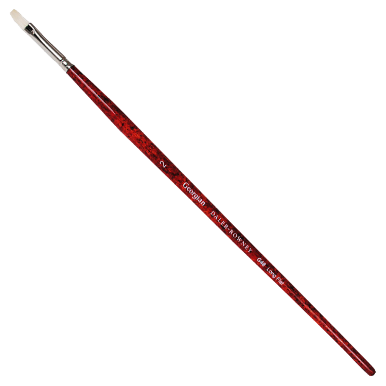 Daler Rowney Georgian Oil Brushes Series G48 Long Flat No. 2 - Al Masam Stationery LLC Main image