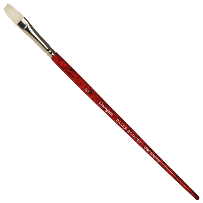Daler Rowney Georgian Oil Brushes Series G48 Long Flat No. 6 - Al Masam Stationery LLC