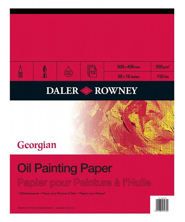 Daler Rowney Georgian Oil Pad 12sht 250gsm (20*16)" - Al Masam Stationery LLC Main image