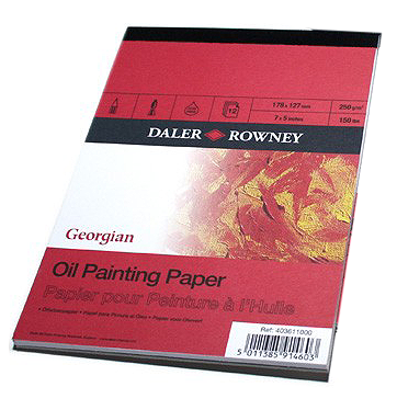 Daler Rowney Georgian Oil Pad 12sht 250gsm (7*5)" - Al Masam Stationery LLC Main image