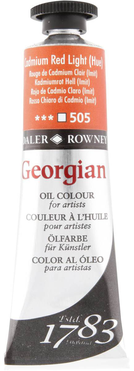 Daler Rowney Georgian Oil Paint - Cadmium Red Light (Hue) - 225ML Secondary image