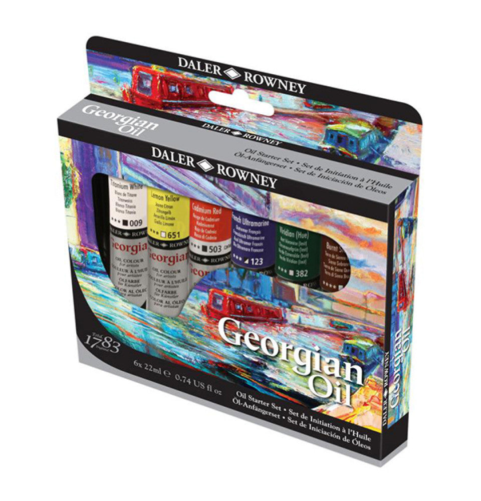 Daler Rowney Georgian Oil Starter Set 6x22ml - Al Masam Stationery LLC Main image