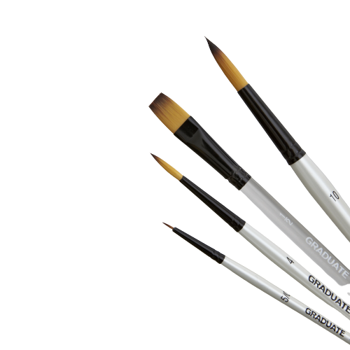 Daler Rowney Graduate 4 Brush Synthetic Watercolour Set - Al Masam Stationery LLC Main image