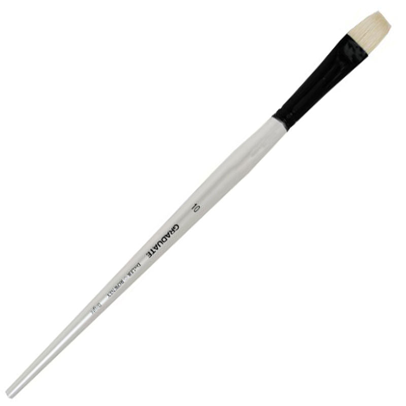Daler Rowney Graduate Brush Long Handle Bristle Bright 10x19mm - Al Masam Stationery LLC Main image