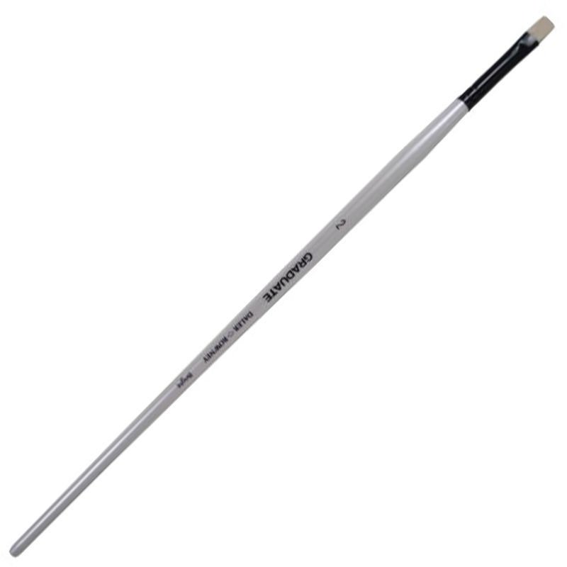 Daler Rowney Graduate Brush Long Handle Bristle Bright 2=6mm - Al Masam Stationery LLC Main image