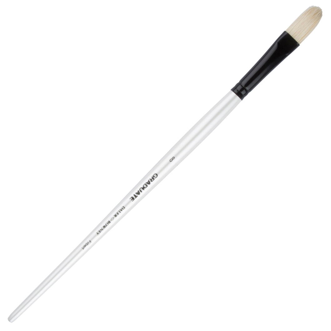 Daler Rowney Graduate Brush Long Handle Bristle Filbert 8x14mm - Al Masam Stationery LLC Main image