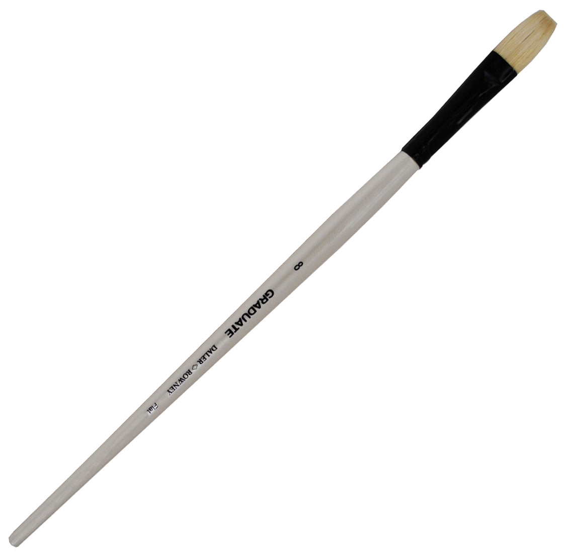 Daler Rowney Graduate Brush Long Handle Bristle Long Flat 8x14mm - Al Masam Stationery LLC Main image
