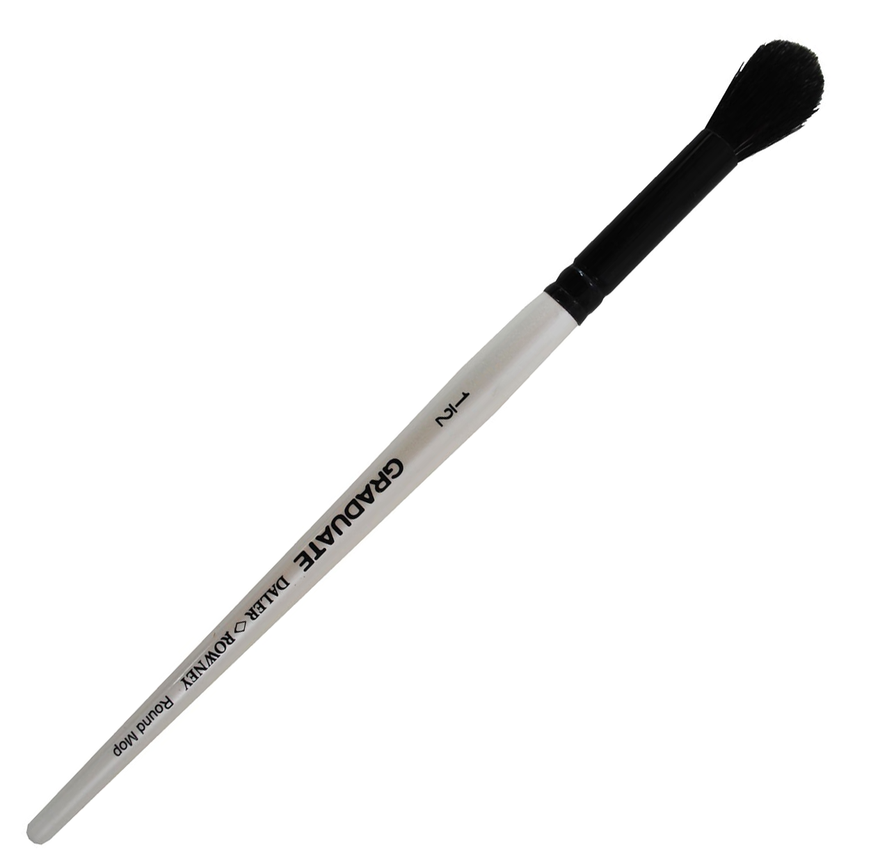 Daler Rowney Graduate Brush Short Handle-Black Goat Round Mop 1/2"=12mm - Al Masam Stationery LLC Main image