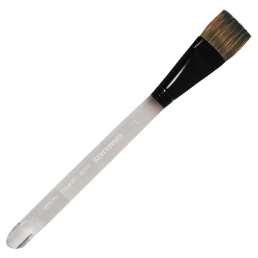 Daler Rowney Graduate Brush Short Handle-Pony/Synthetic Flat Wash 1"=25mm - Al Masam Stationery LLC Main image