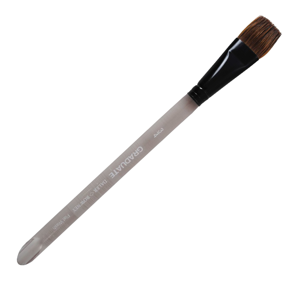 Daler Rowney Graduate Brush Short Handle-Pony/Synthetic Flat Wash 3/4"=18mm - Al Masam Stationery LLC Main image
