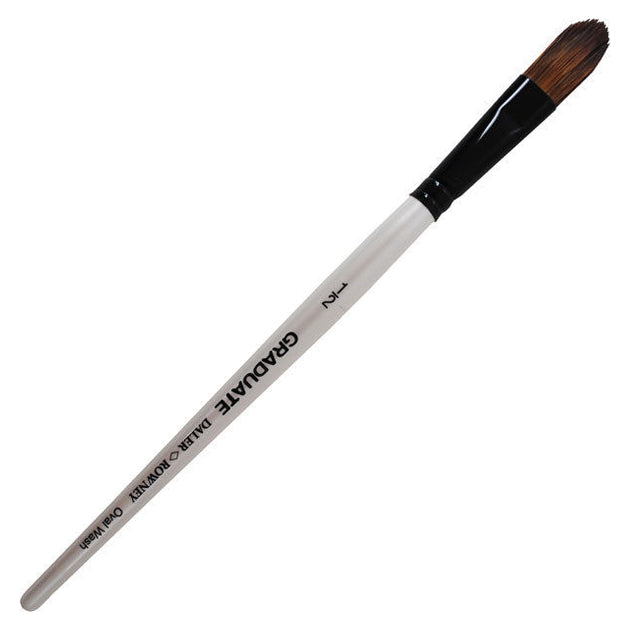 Daler Rowney Graduate Brush Short Handle-Pony/Synthetic Oval Wash 1/2"=12mm - Al Masam Stationery LLC Main image