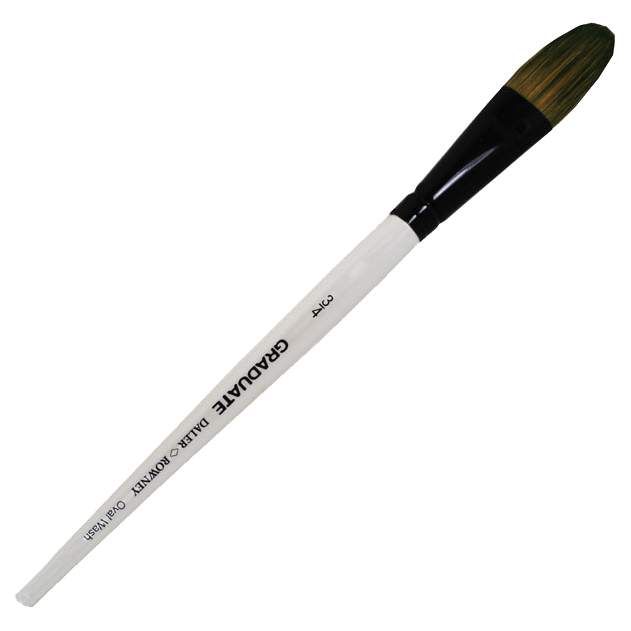 Daler Rowney Graduate Brush Short Handle-Pony/Synthetic Oval Wash 3/4"=18mm - Al Masam Stationery LLC Main image