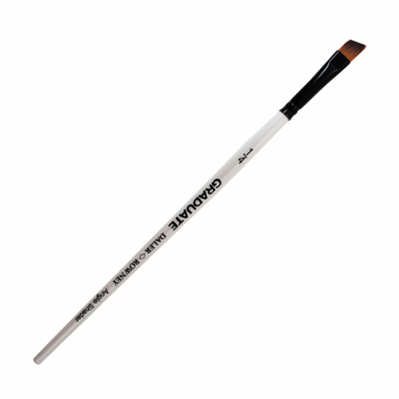 Daler Rowney Graduate Brush Short Handle Synthetic Angle Shedder 1/4=6mm - Al Masam Stationery LLC Main image