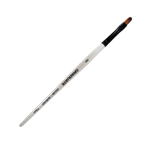 Daler Rowney Graduate Brush Short Handle Synthetic Filbert 6=5mm - Al Masam Stationery LLC Main image