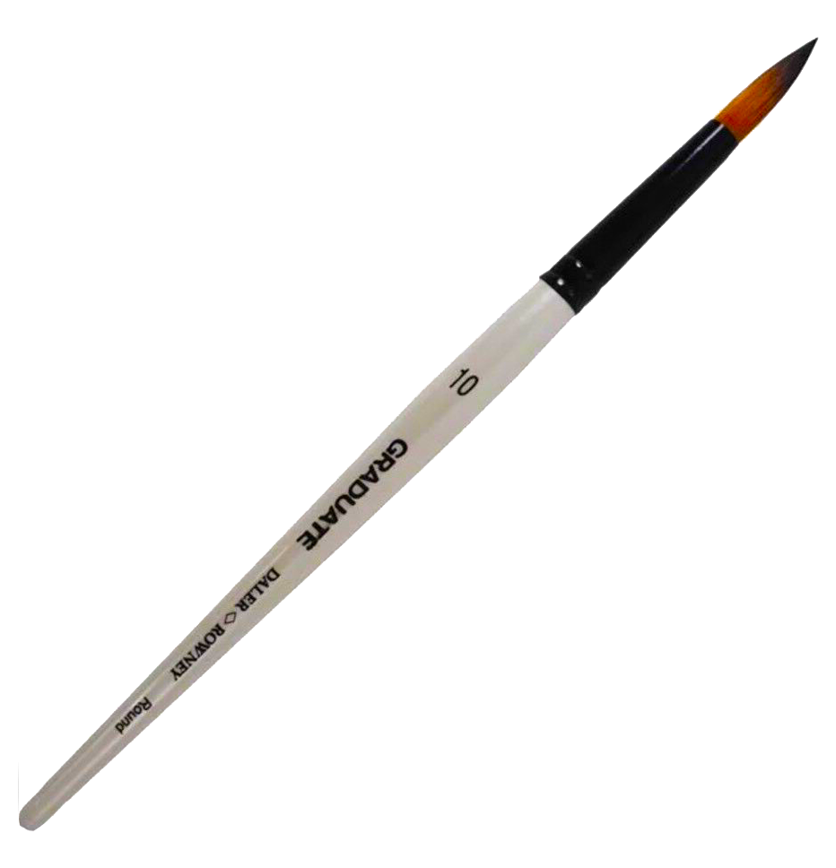 Daler Rowney Graduate Brush Short Handle Synthetic Round 10x7mm - Al Masam Stationery LLC Main image