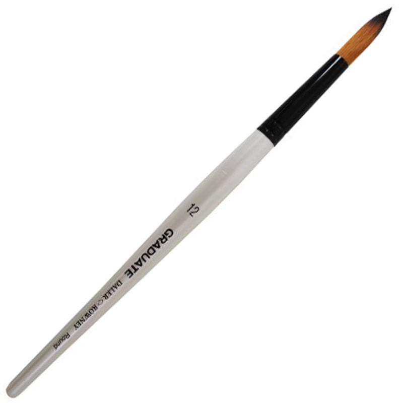 Daler Rowney Graduate Brush Short Handle Synthetic Round 12x9mm - Al Masam Stationery LLC