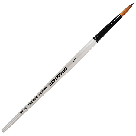 Daler Rowney Graduate Brush Short Handle Synthetic Round 6x4mm - Al Masam Stationery LLC Main image
