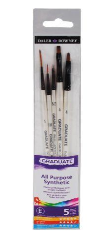 Daler Rowney Graduate Brushes Short Handle Synth Detail Brush Set - Al Masam Stationery LLC Main image